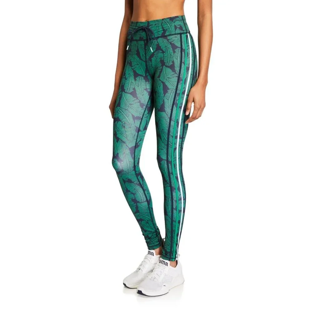 THE UPSIDE Green Palm Lead Print Anna Bra 29" Leggings Workout Set, Size M/US8 - Picture 2 of 16